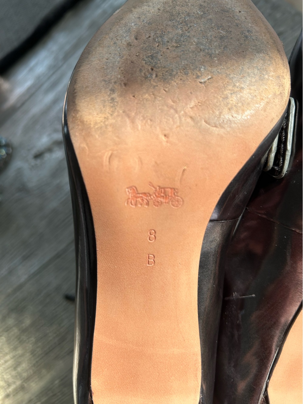 Coach Metallic Gunmetal Pointed-Toe Tassel Loafers- gorgeous classy pump - Picture 10 of 12